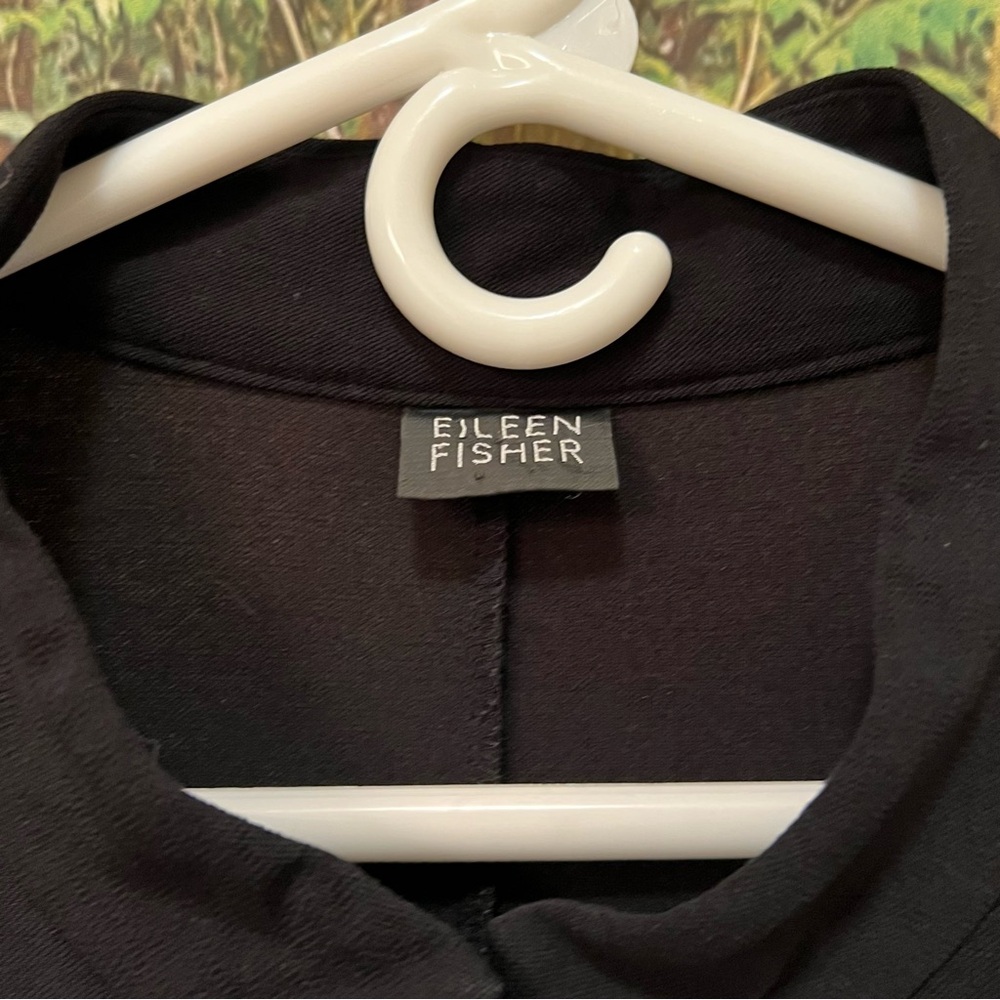 Eileen Fisher Black Zipper jacket lightweight jersey stretchy 1X - Picture 6 of 10